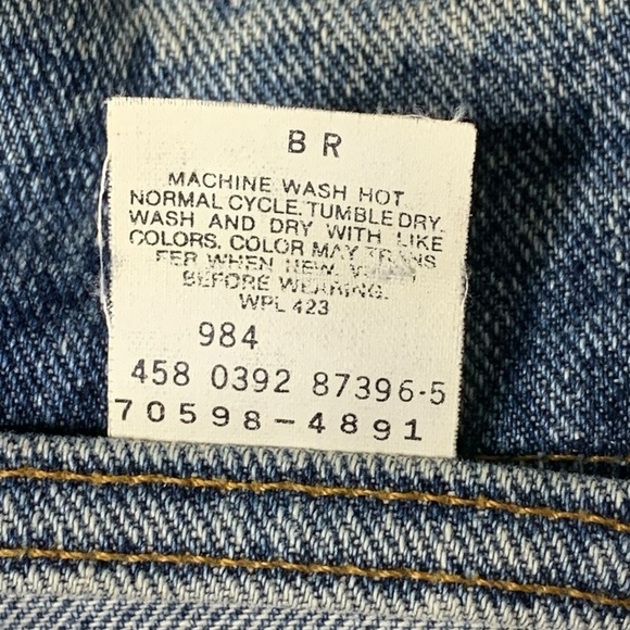 Levis Men’s Jean Jacket Size Large Cropped Denim 100% Cotton - Picture 15 of 16